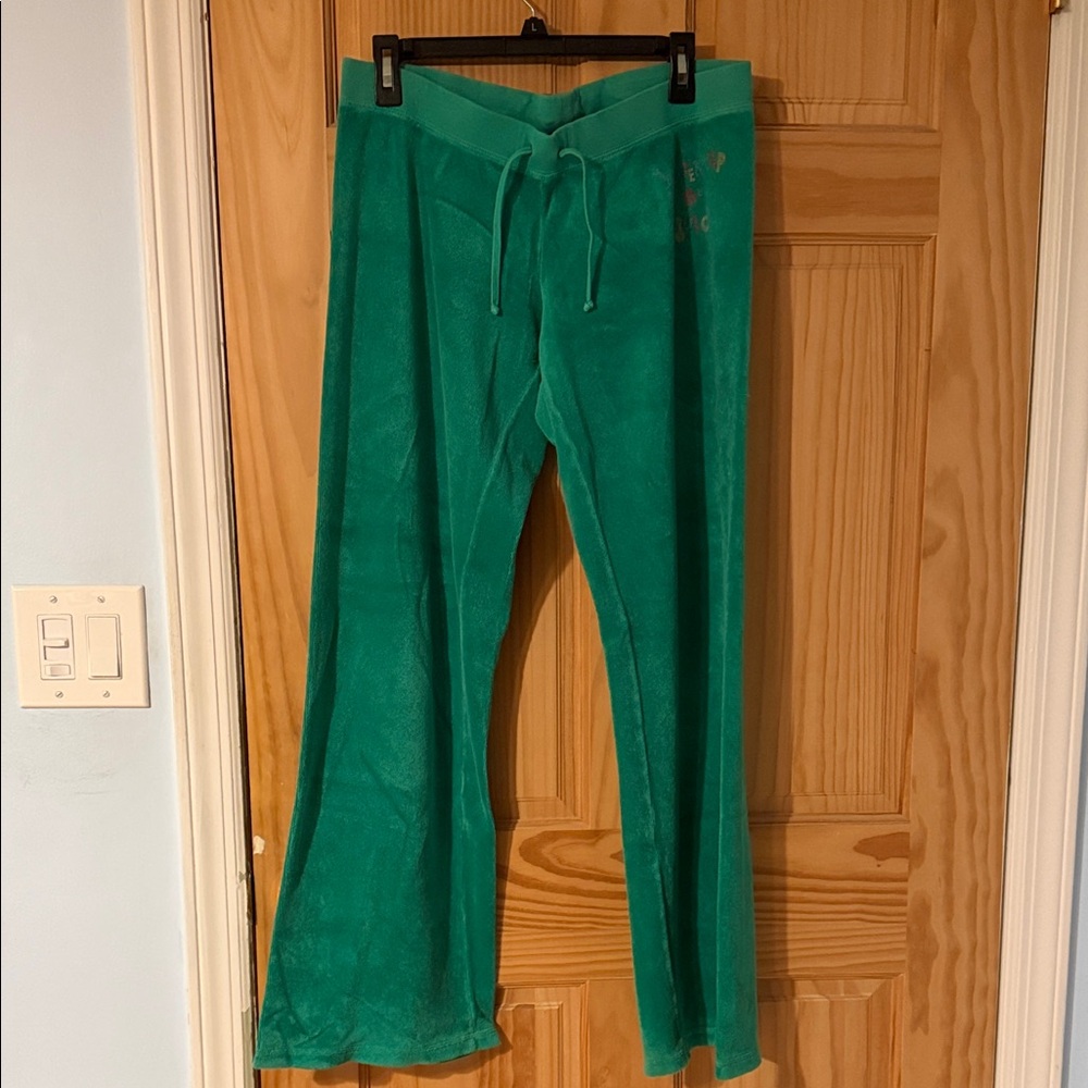 Green Juicy Couture Terry Lounge Pants